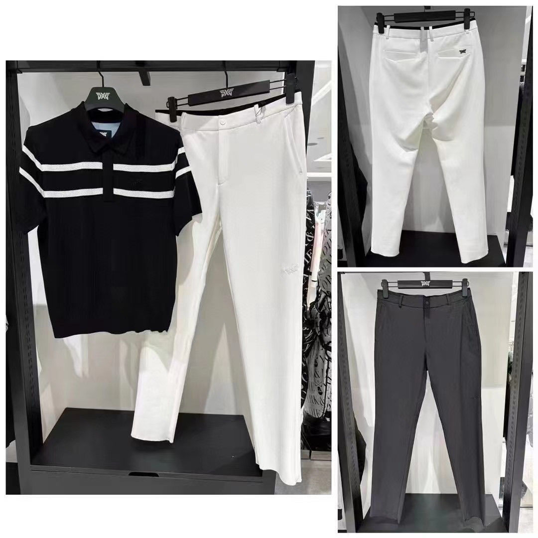 Spring and Summer New Golf Clothing Men's Straight Casual Trousers Simple Solid Color Versatile