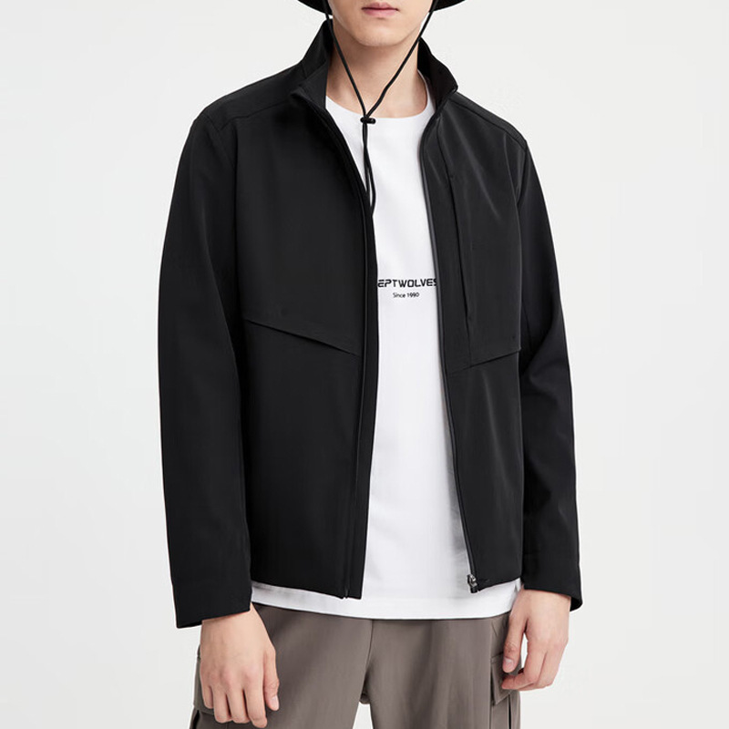 Wholesale Entity Wolf Clearance Jacket Men's Stand Collar Business Casual Water-Resistant Slightly Stretchy Youth Jacket Coat Men 1313