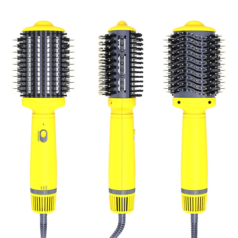 跨境新品热风梳直卷两用多功能电动美发 三合一吹风机多功能风梳