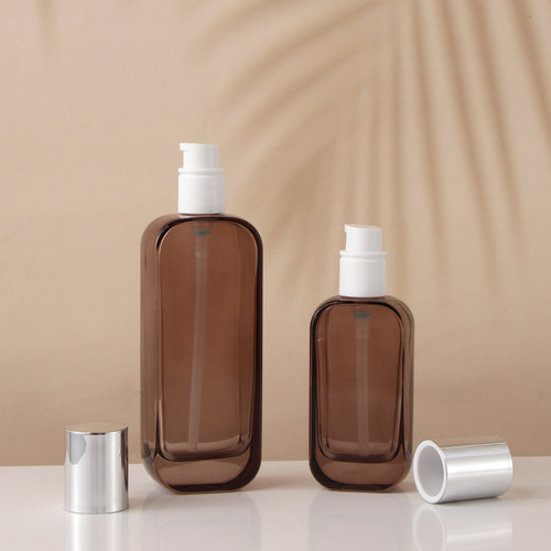 High-end transparent black bottle lotion essence original solution travel packaging empty bottle cosmetic packaging material 30g cream glass bottle