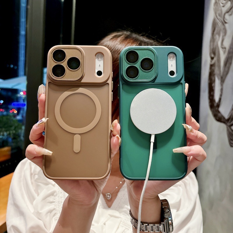 适用iPhone17PROMAX跨境专供雅盾肤感磁吸手机壳苹果16全包镜头膜|undefined