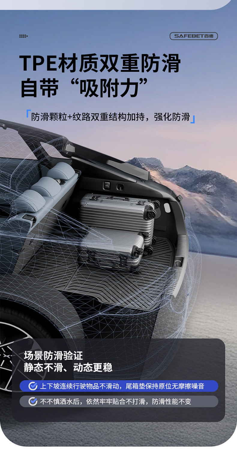 Suitable for Xpeng M03 G6 G7 G9 P7 P7+Gx L03 Special Tpe Car Trunk Mat