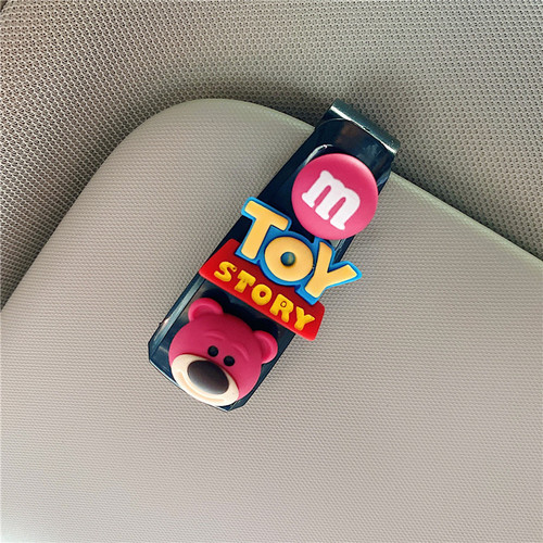 Car sun visor storage clip multifunctional cartoon car glasses clip car sunglasses holder card clip
