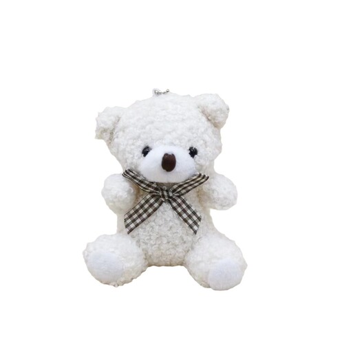Cute sitting mini bear doll teddy bear doll plush toy keychain car decoration school bag small pendant