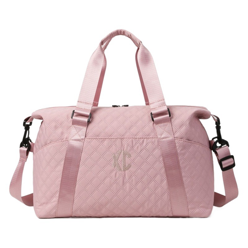 Fábrica al por mayor 2024 nuevo Oxford tela bolsa de viaje rombo moda color sólido gran capacidad húmeda y seca separación bolsa de embarque