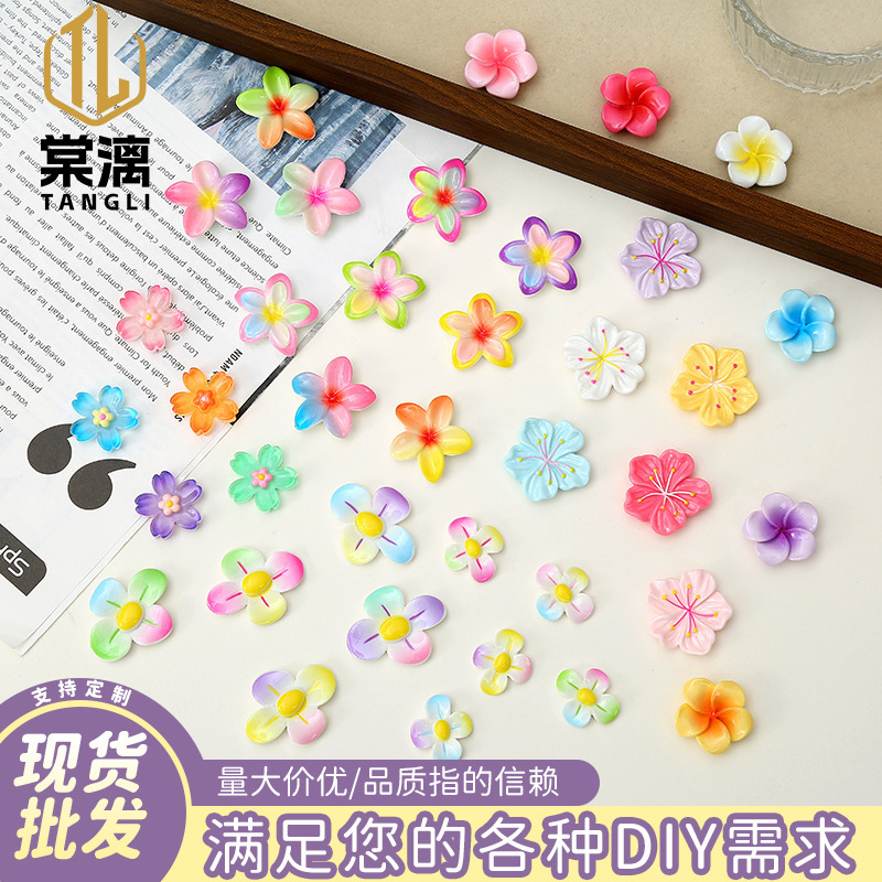 new style resin diy accessories spring bright cherry blossom cream glue phone case patch headdress hair clip material new style resin diy accessories spring bright cherry blossom cream glue phone case patch headdress hair clip material