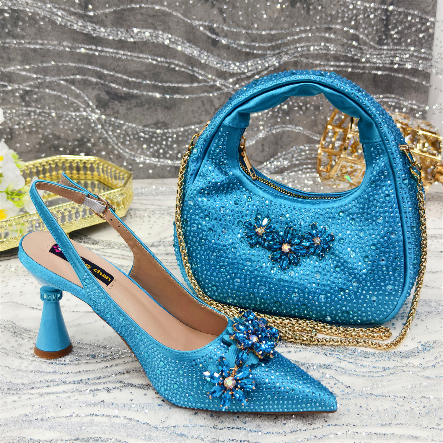 Women's Stiletto Heel Pumps And Matching Handbag Set Elegant_voghion.com