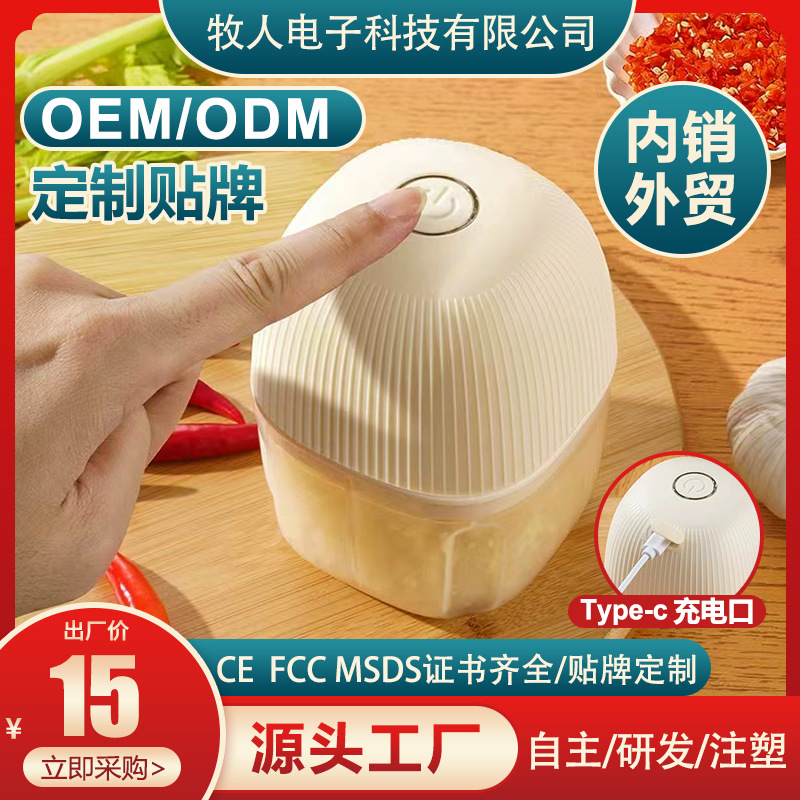 Electric Garlic Masher, Garlic Grinder, Garlic Chopper, Meat Grinder, Food Processor, Garlic Paste Maker, Garlic Mincer, Type-C