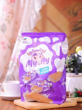 俄罗斯原装进口大奶牛威化饼干牛奶味休闲零食网红食品独立包装