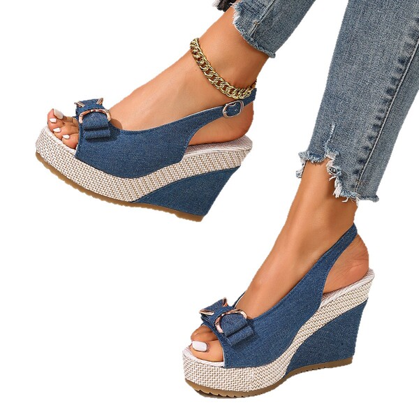 fashionable summer sandals wedge heel platform