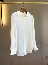 纯原元单欧洲法式贵牌小众真丝工艺压花衬衫女杭州大牌原厂女装代