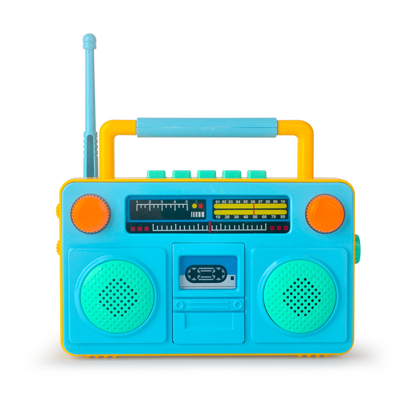 Niños, bebés y niños, radio de simulación, música, enseñanza temprana, máquina de aprendizaje, juguetes, canciones infantiles, modelo de grabadora retro