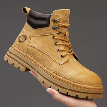 跨境马丁靴男大黄蜂英伦美式真皮短靴男士工装高帮秋冬季雪地棉鞋