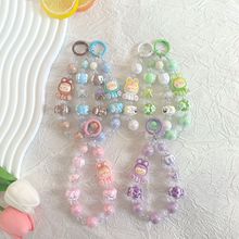 新款卡通创意公仔手机链莉莉丝手绘珠串珠手机挂件包包钥匙扣配饰