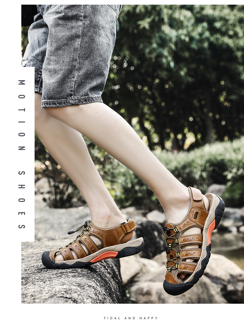 Heren sandalen met dichte neus voor strand en buitenactiviteit_voghion.com