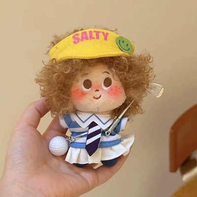 Pluş açarlıqlar | Dudu Cute Curly Hair - yellow-hat-golf-khaki-explosion-pendant