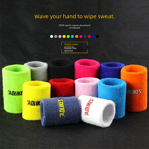 Cotton Lengthened Sports Wrist Guard Basketball Tennis Badminton Sweat Wrist Guard Towel Sweat Wrist Guard Wholesale