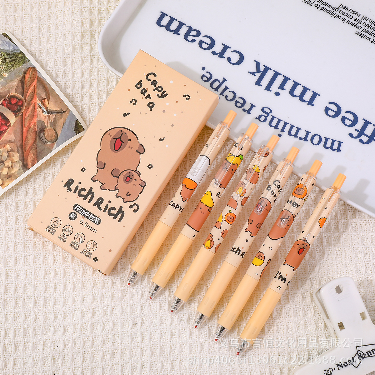 Lápiz de prensa Rich Kapibala Lápiz de góner de secado rápido ST Lápiz de prueba de pincel lindo para examen de estudiante Spot al por mayor