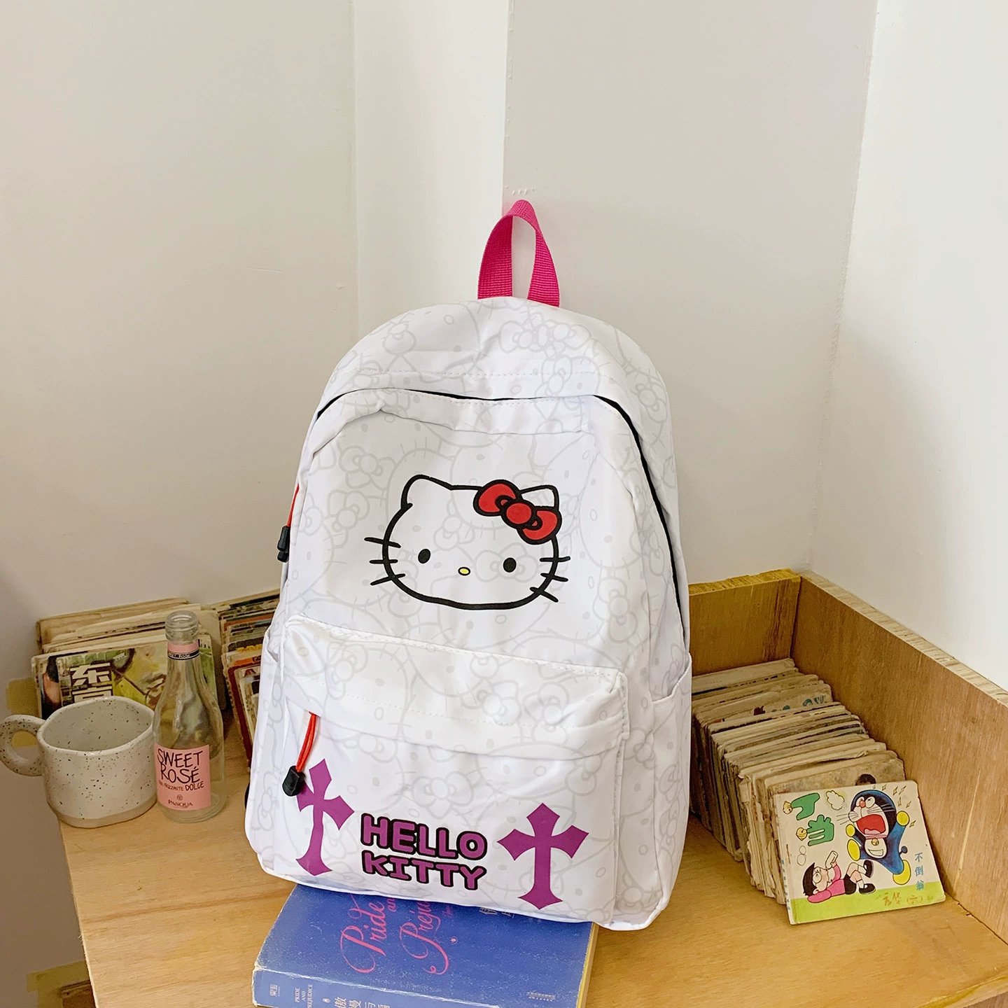 Hello Kitty, японский милый вместительный рюкзак, школьная сумка, портфель