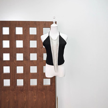 25新款小众设计小香风链条挂脖露背吊带背心无袖性感百搭修身上衣