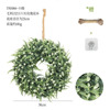 Customized hemp rope+hook simulation plant flower ring cross -border home doors and windows hanging decoration simulation green plant fake flower ring