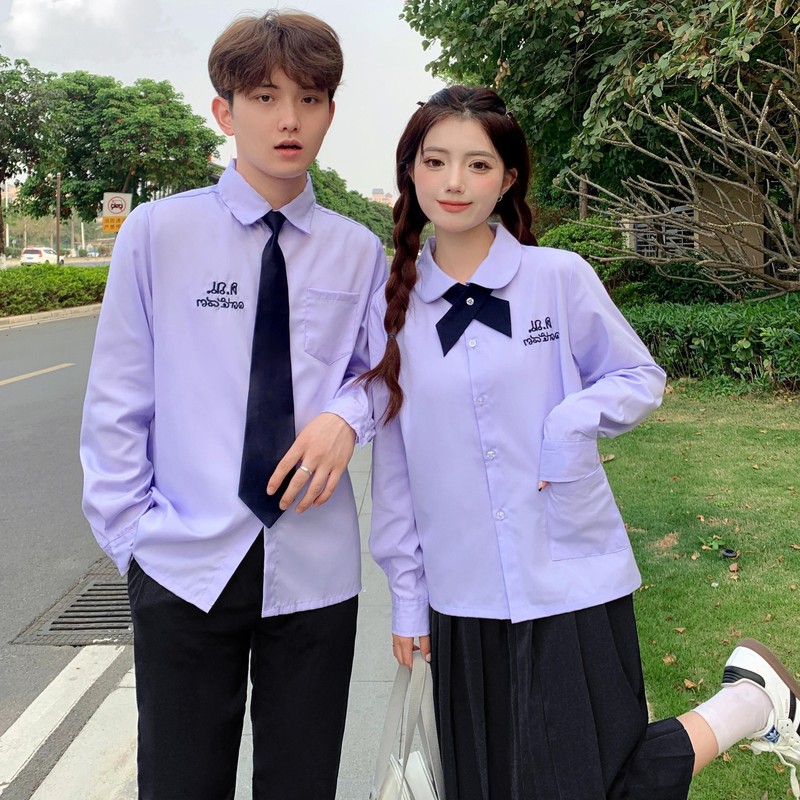 タイの学校制服 JK パフォーマンス服カレッジスタイル中学生と高校生半袖シャツ夏の卒業式制服スーツ|undefined