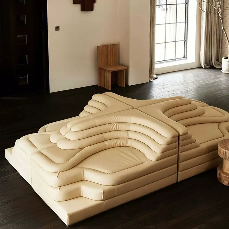 梯田沙发设计感创意沙发现代客厅设计师款Desede山丘复古真皮沙发