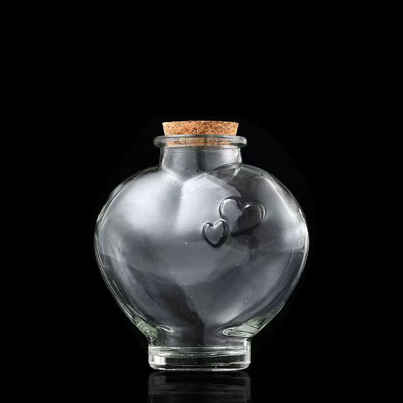 Botella de vidrio de deseo tapones de madera botella grande deseo flotante botella de estrella de suerte origami de alto valor de belleza pequeña botella vacía adornos
