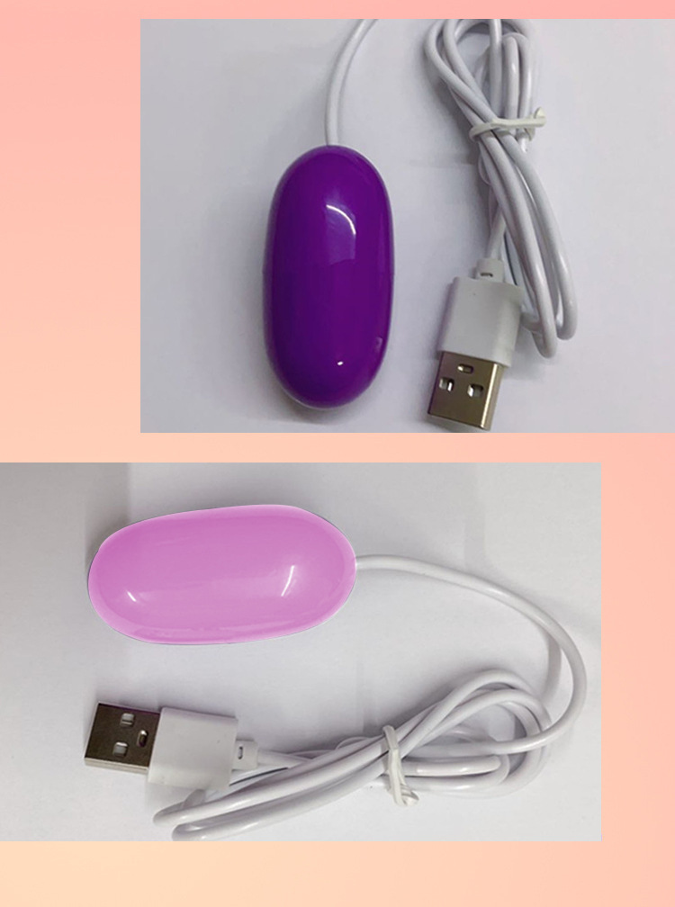 Huan Guo USB Single Vibrating Egg Rechargeable Pink ABS Adult Toy — detail image 16