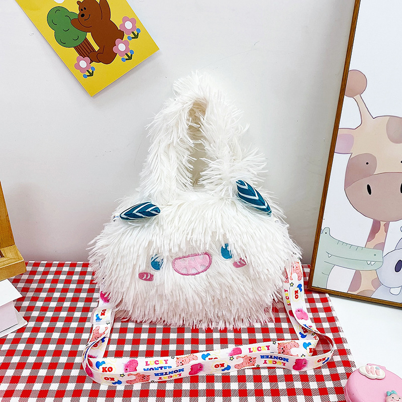 Nueva chica Corazón de dibujos animados monstruo bolso lindo Monster de un solo ojo de peluche hombro bolsa de mensajero bolsa de teléfono móvil