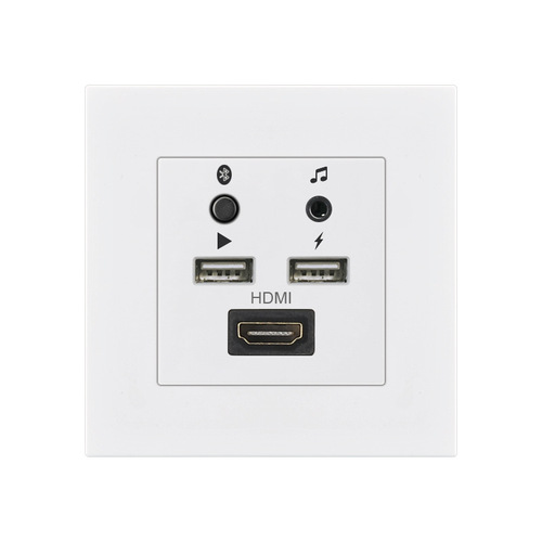 Type 86 concealed Bluetooth multimedia 4K HD cable HDMI audio digital USB direct audio socket panel