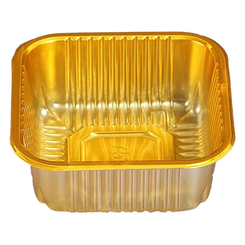 Bandeja de pastel de Luna mediados de otoño pastel de Luna soporte inferior engrosada caja de soporte interior Piel de hielo yema de huevo crujiente caja de ampolla de oro transparente