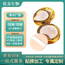 定妆粉饼定制 持久控油遮瑕不脱妆散粉蜜粉直播跨境贴牌代加工OEM