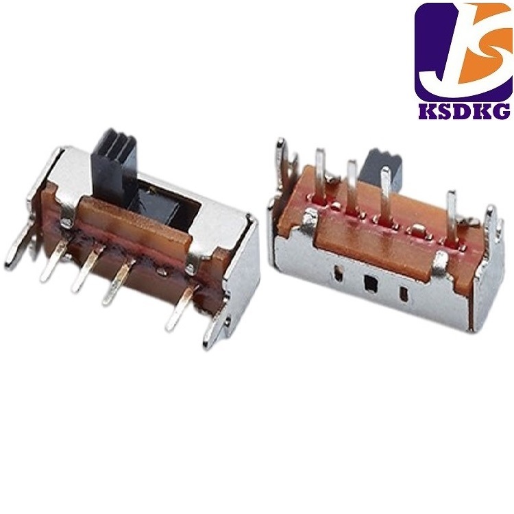 供应滑动开关弹片 三档4针侧插平移波动 玩具电源拨动小开关