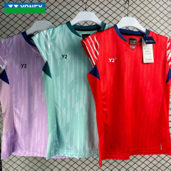 2025新款国羽大赛服yy羽毛球服女款小飞袖运动服短袖国家队球迷版
