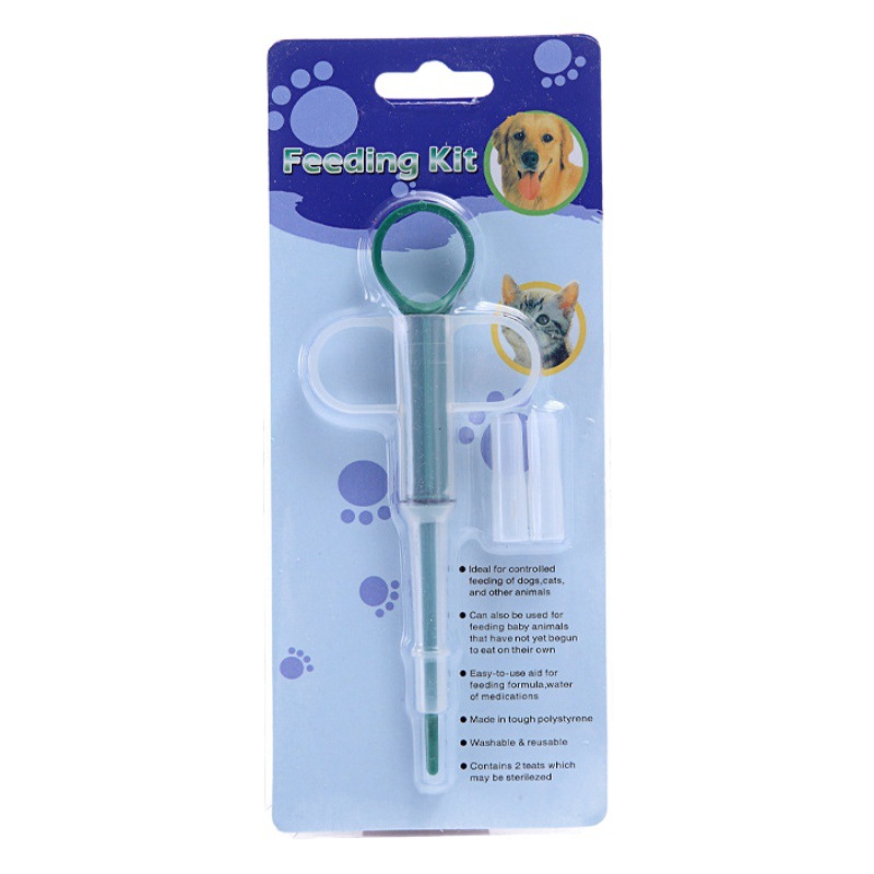 Alimentador de medicina para mascotas tipo empuje alimentación de medicina alimentación de agua tubo de aguja inyección húmeda y seca de doble uso tableta de alimentación de medicina alimentación de agua gato y perro image 1