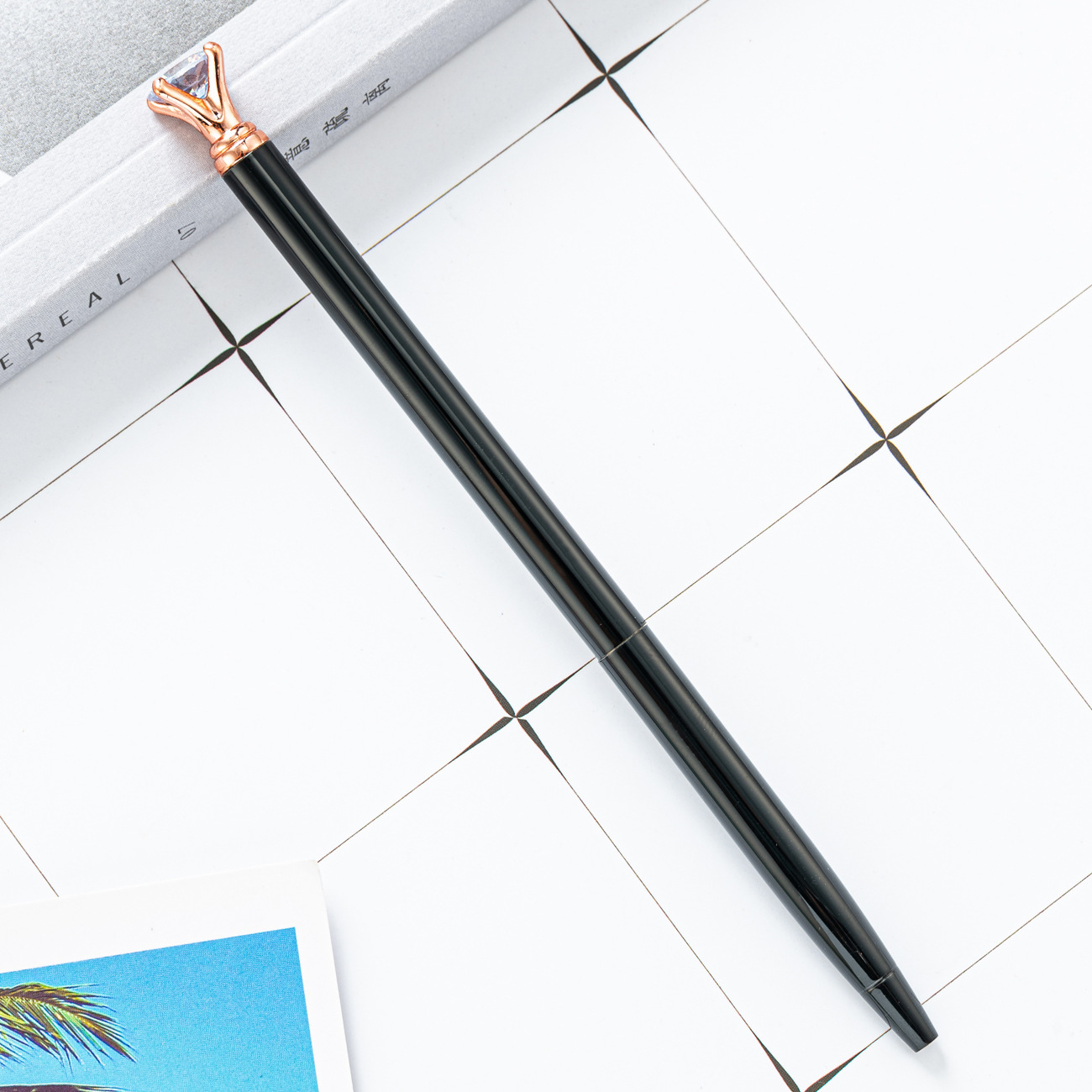 Gradiente creativo color pequeño diamante bolígrafo venta al por mayor Oficina papelería regalo publicidad pluma Impresión logotipo diamante pluma