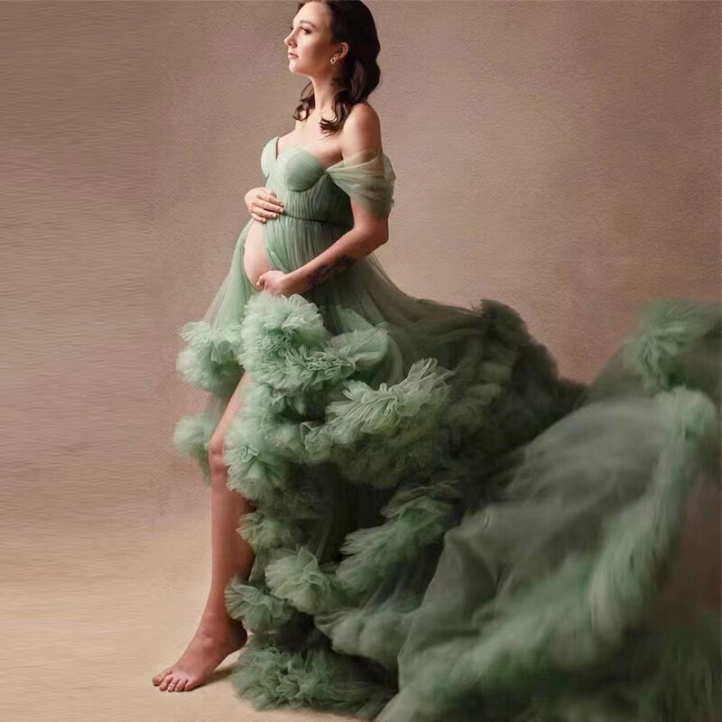 Pregnant women mesh skirt outside single cross-border maternity photo clothing Amazon AliExpress and other foreign trade websites selling