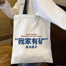 手提帆布袋定制ins高级感伴手礼袋广告宣传学生帆布包定做印logo