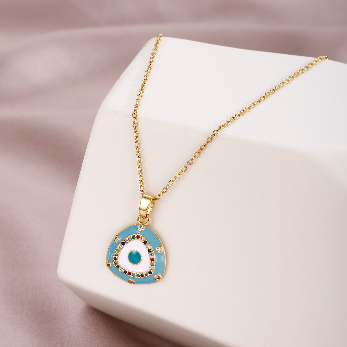 cable chain Chain Type 1 Piece Quantity Street Occasion Modern Style Devil's Eye Stainless Steel Titanium Steel Plating