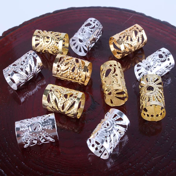 Special Hair Extensions for Dreadlocks, Hair Extensions, Wig Jewelry Accessories, Reggae Braided Rings, Cut Out Iron Rings