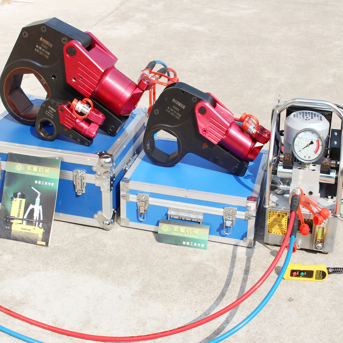 液压扳手 大扭矩 重型 电动 钢制YK型中空液压扳手系列小空间选用