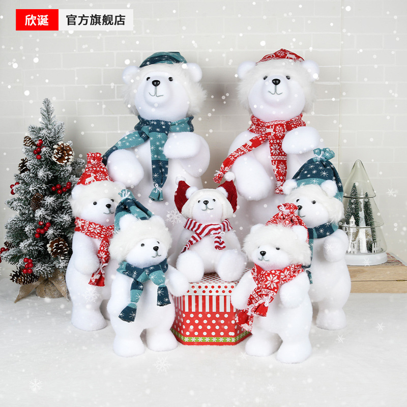 Decoraciones navideñas de flojo osos adornos props de disparo tienda decoración de eventos escenario de diseño muñeca image 1