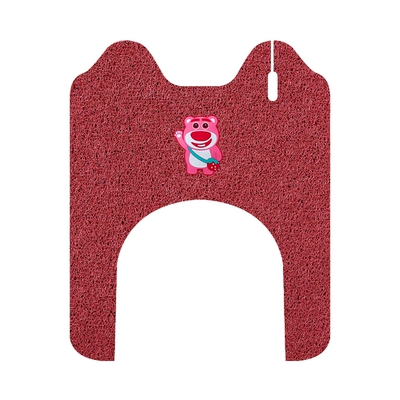 Electric vehicle foot mat | version waterproof mat - emma-happy-cq700-foot-mats-burgundy-pink-bear-free-velcro