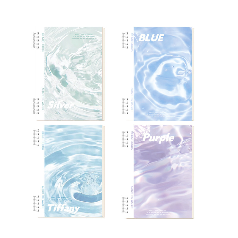 Clip de hebilla de núcleo interno de hojas sueltas A5/B5, 60 páginas internas gruesas de línea horizontal, oficina de secundaria al por mayor, bolsa OPP