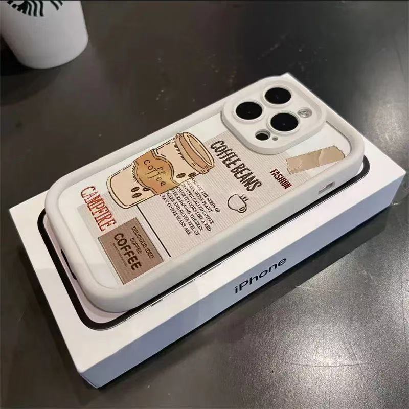 Nuevo café para iphone16 funda para teléfono móvil Apple 15promax/14 anti-caída 13pro/12 Europa y América 11x