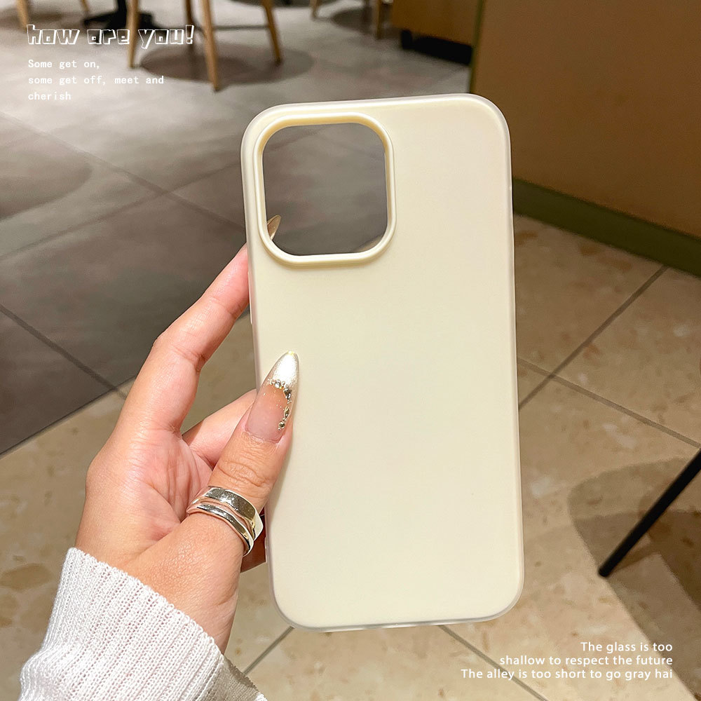 Jela de sensación de piel para iPhone17 ProMax Teléfonos celulares Apple 16 lujoso antiguo blanco Teléfonos celulares funda 15