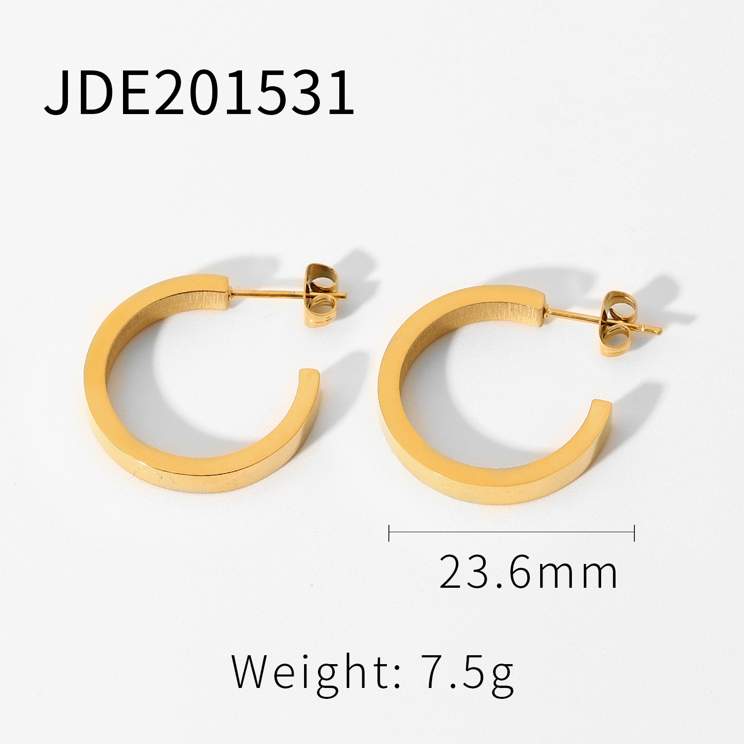 Wholesale Jewelry C-shaped Stainless Steel Opening Earrings Nihaojewelry display picture 10