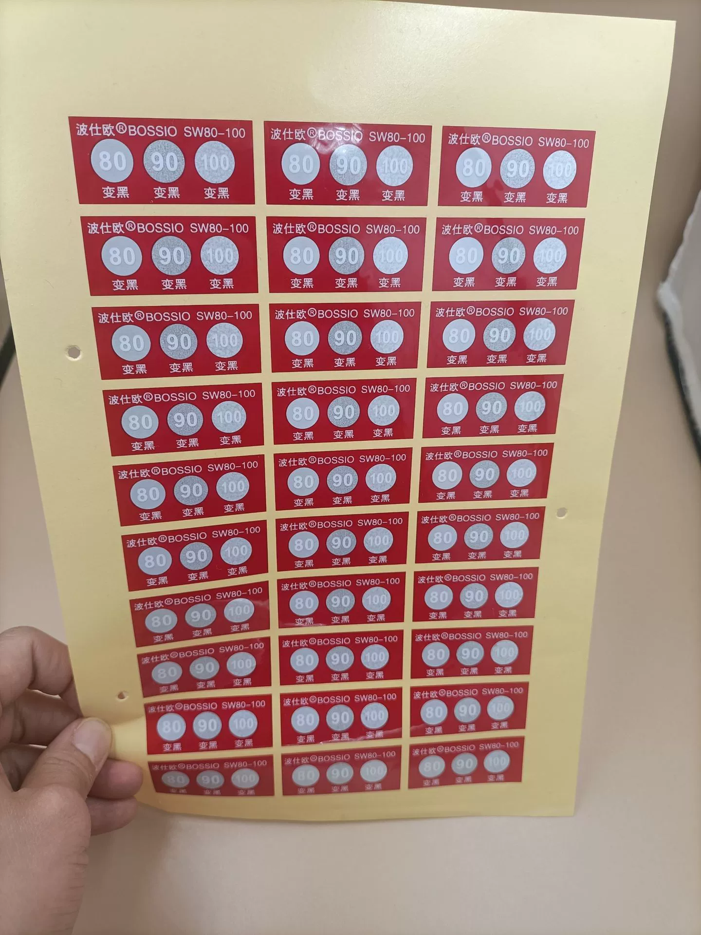 Пластырь для измерения температуры Бумага для измерения температуры SW80-100 кусок 30 наклеек размером 20*44 мм