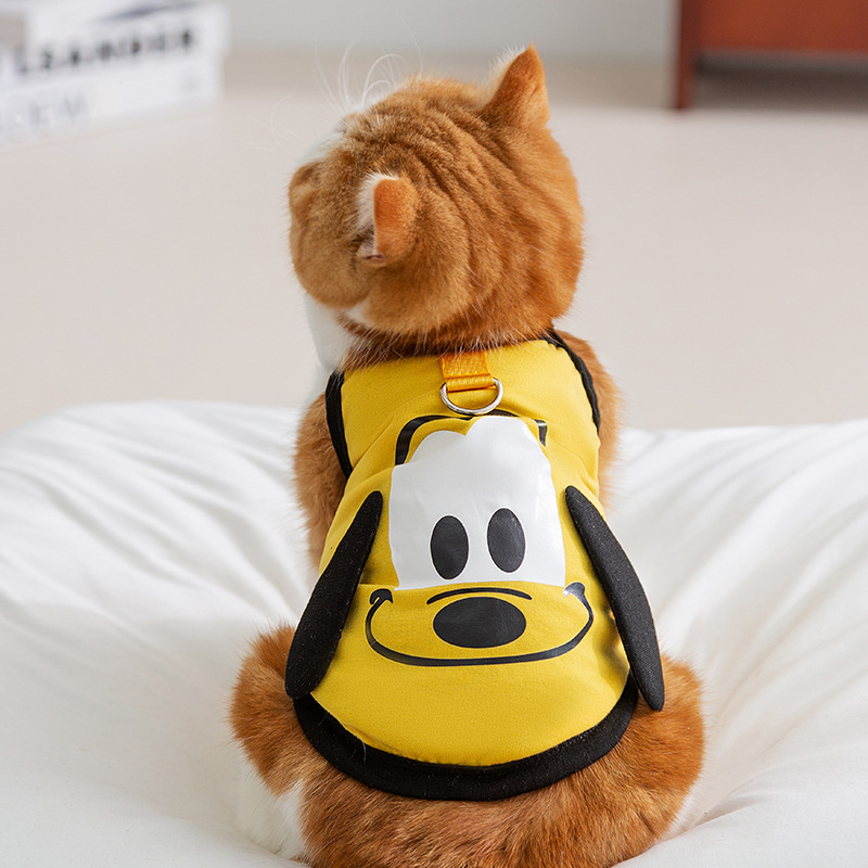 Verano lindo perro estereoscópico orejas cachorro eslingas perros pequeños y medianos Teddy perros transpirables delgados gatos ropa de mascotas